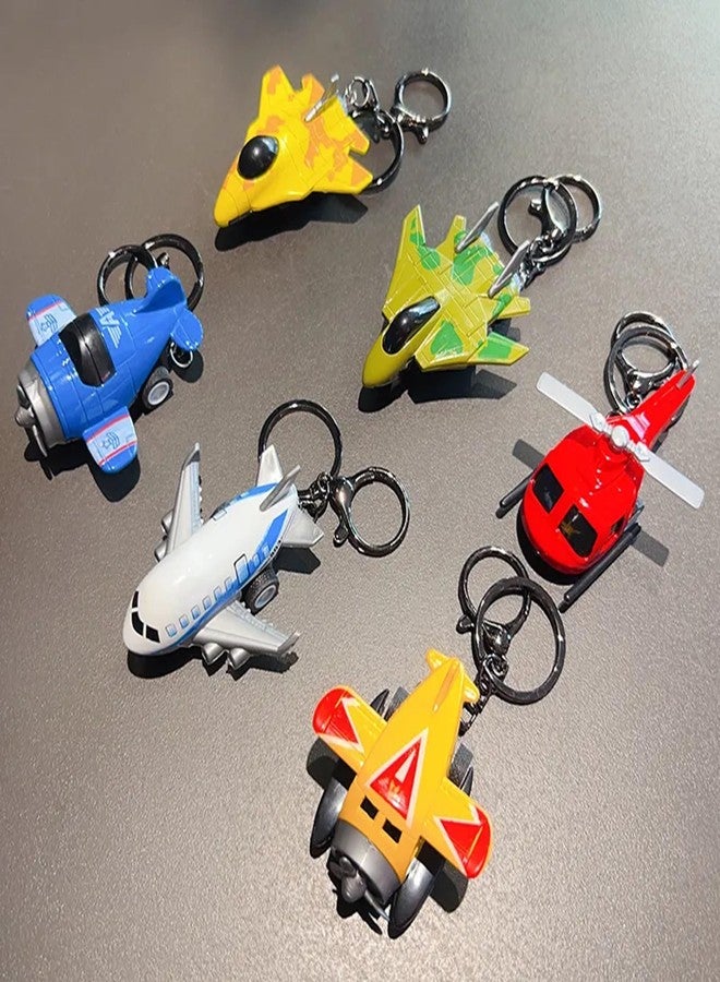 AUGEN Push & Go Metal Toy Car Bike Scooter Plane with Key Hook Keychain Showpice for Kids & Adults (Plane|Blue) - Image 5